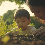 Parent planting tree symbolizing Life insurance for children